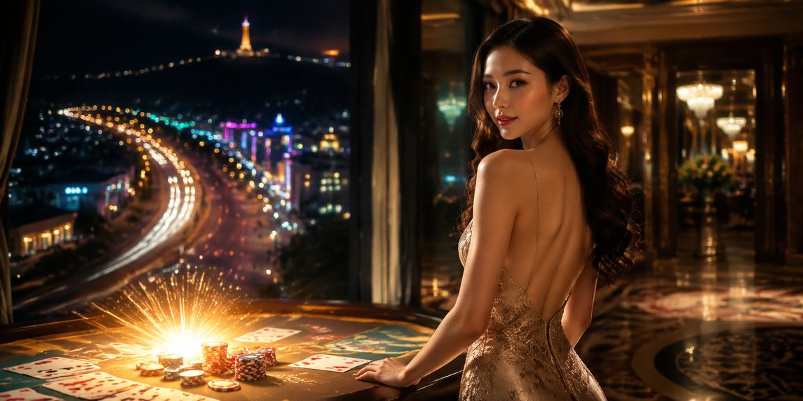 Màn hình Baccarat neon tại Vũng Tàu về đêm